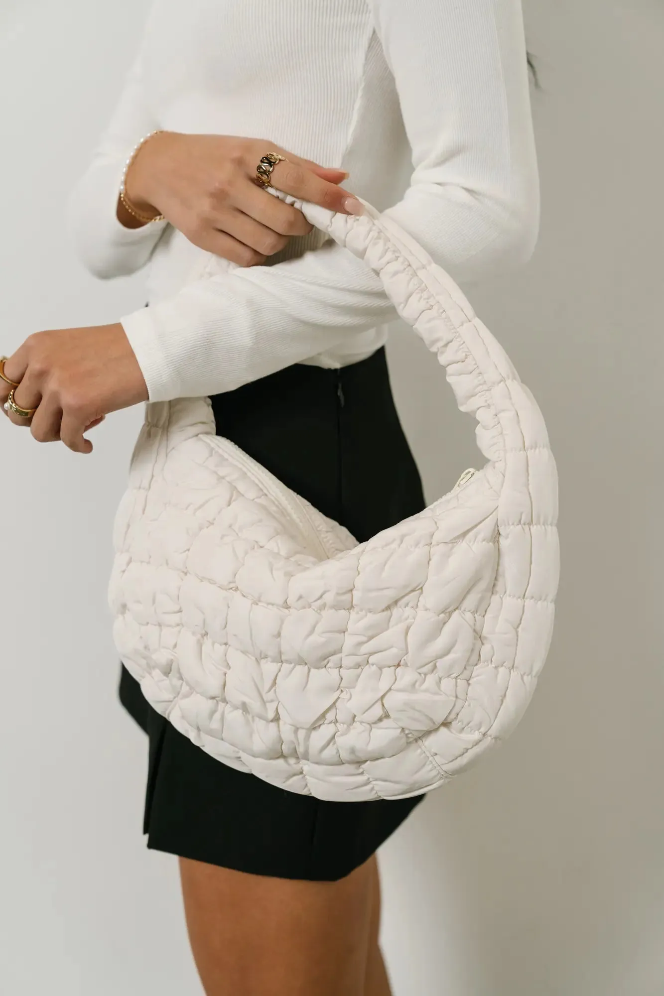 Julia Quilted Bag in Ivory sold by bohme product image thumbnail 2