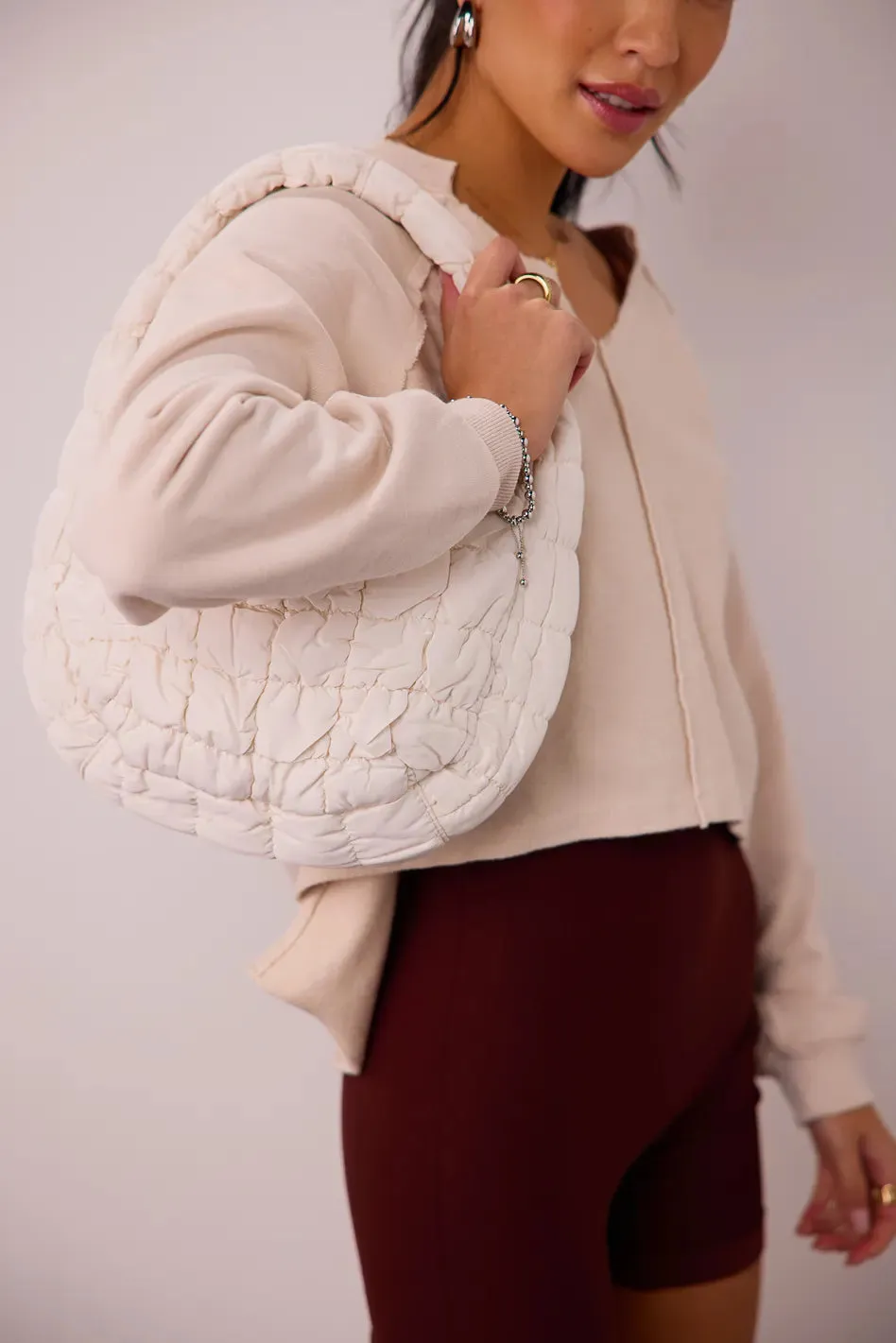 Julia Quilted Bag in Ivory sold by bohme product image thumbnail 3