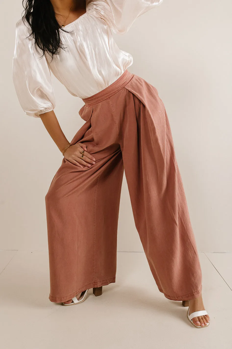 Katie Wide Leg Pants in Brick - FINAL SALE sold by bohme product image thumbnail 4