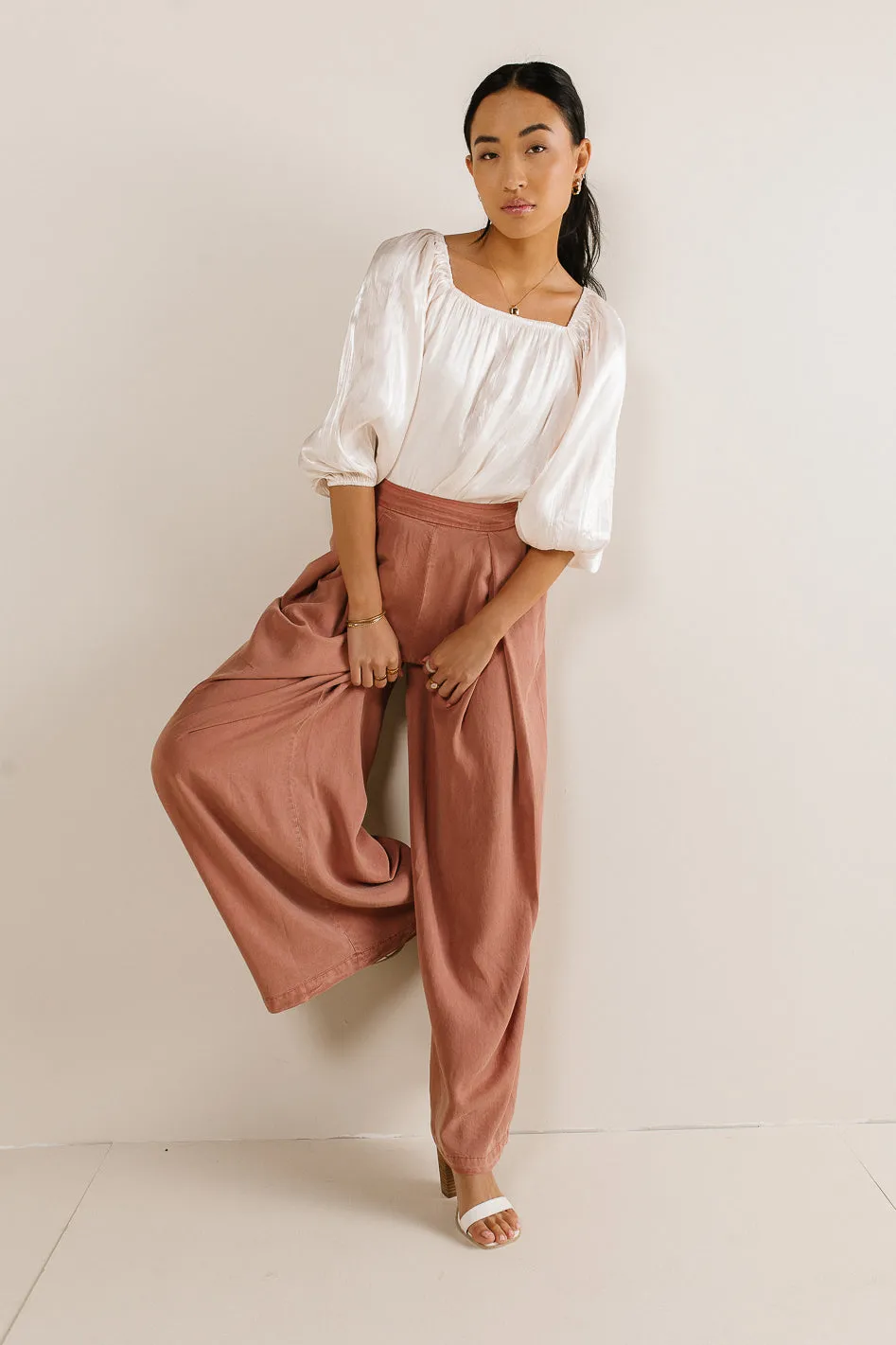 Katie Wide Leg Pants in Brick - FINAL SALE sold by bohme product image thumbnail 3