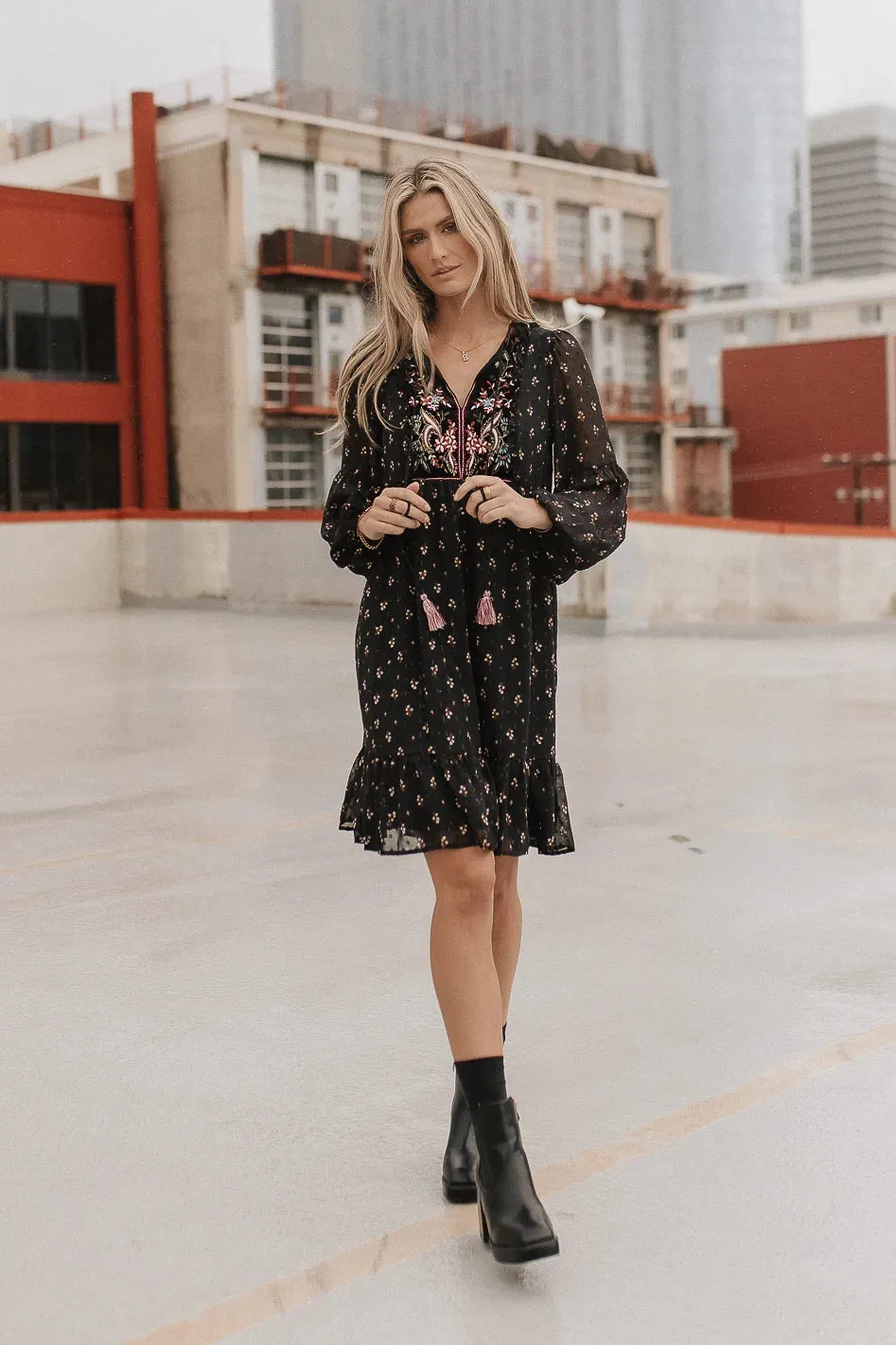 Milan Embroidered Mini Dress - FINAL SALE sold by bohme product image thumbnail 2