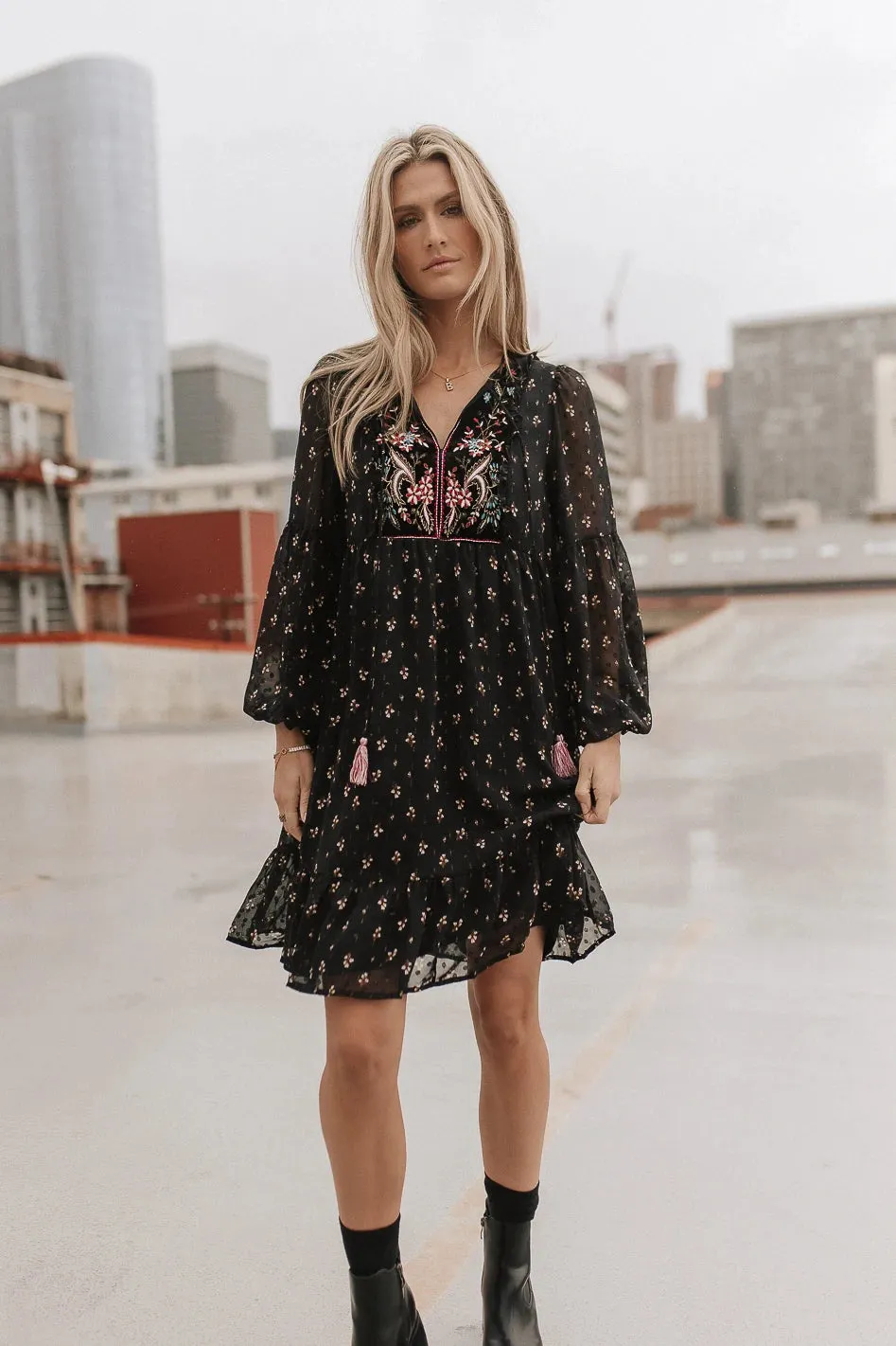 Milan Embroidered Mini Dress - FINAL SALE sold by bohme product image thumbnail 3