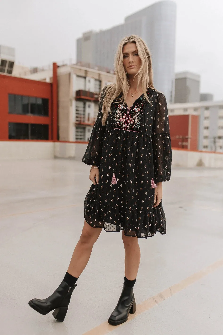 Milan Embroidered Mini Dress - FINAL SALE sold by bohme