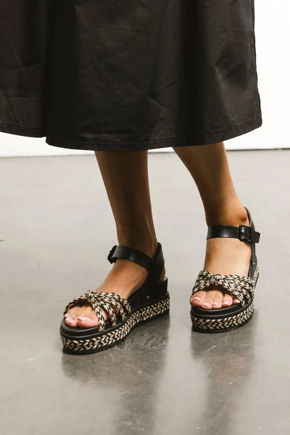 Kehlani Platform Sandals in Black - FINAL SALE sold by bohme