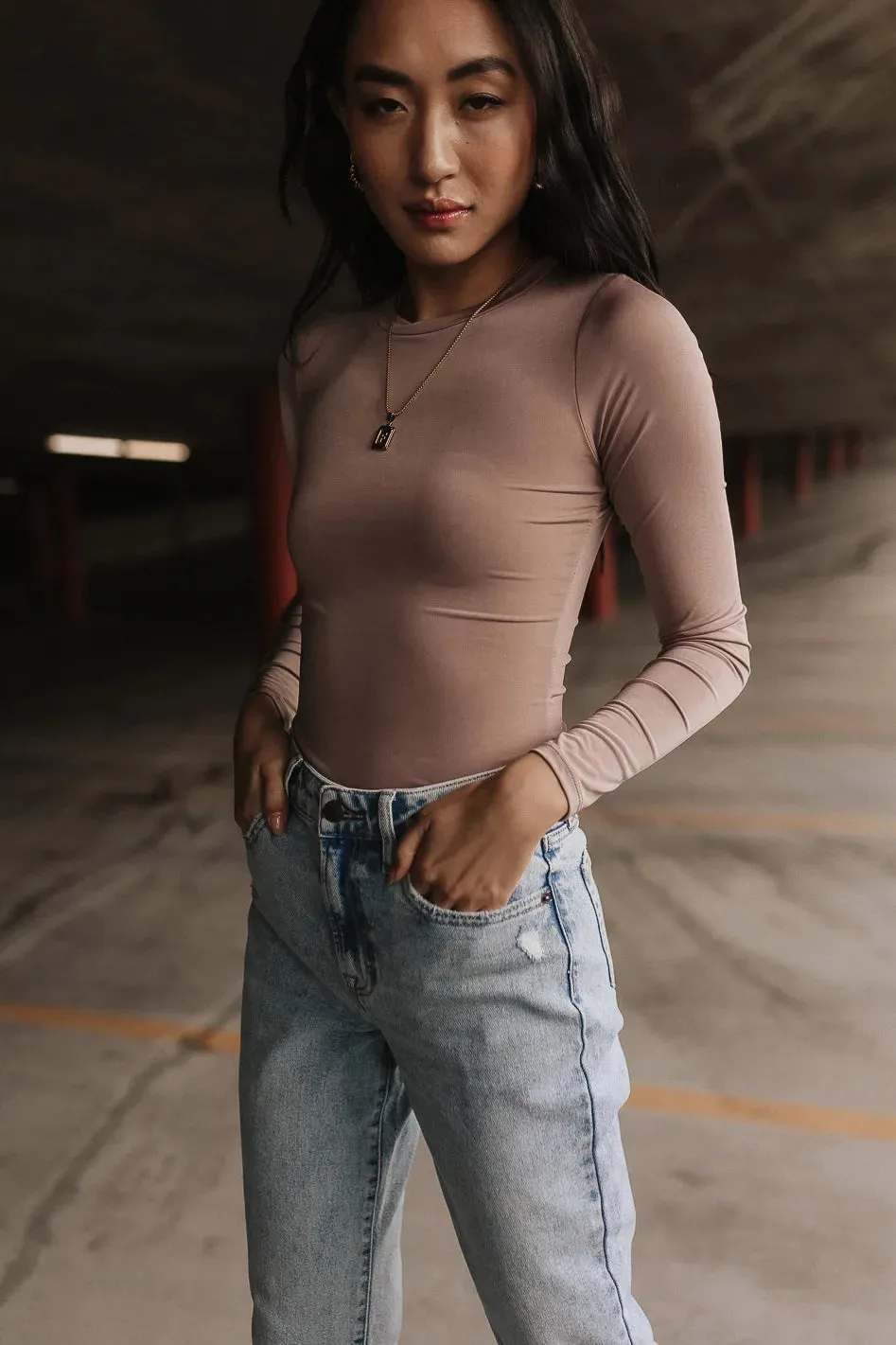 Kali Long Sleeve Bodysuit in Mocha - FINAL SALE sold by bohme product image thumbnail 4