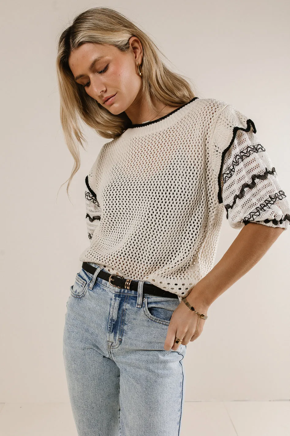 Paislee Knit Sweater Top - FINAL SALE sold by bohme product image thumbnail 5