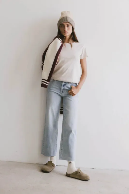 Briony Basic Tee in Oatmeal - FINAL SALE sold by bohme
