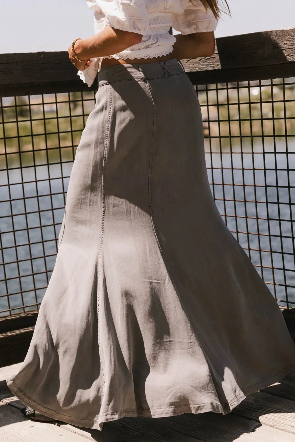 Sunny Maxi Skirt in Grey - FINAL SALE sold by bohme product image thumbnail 4