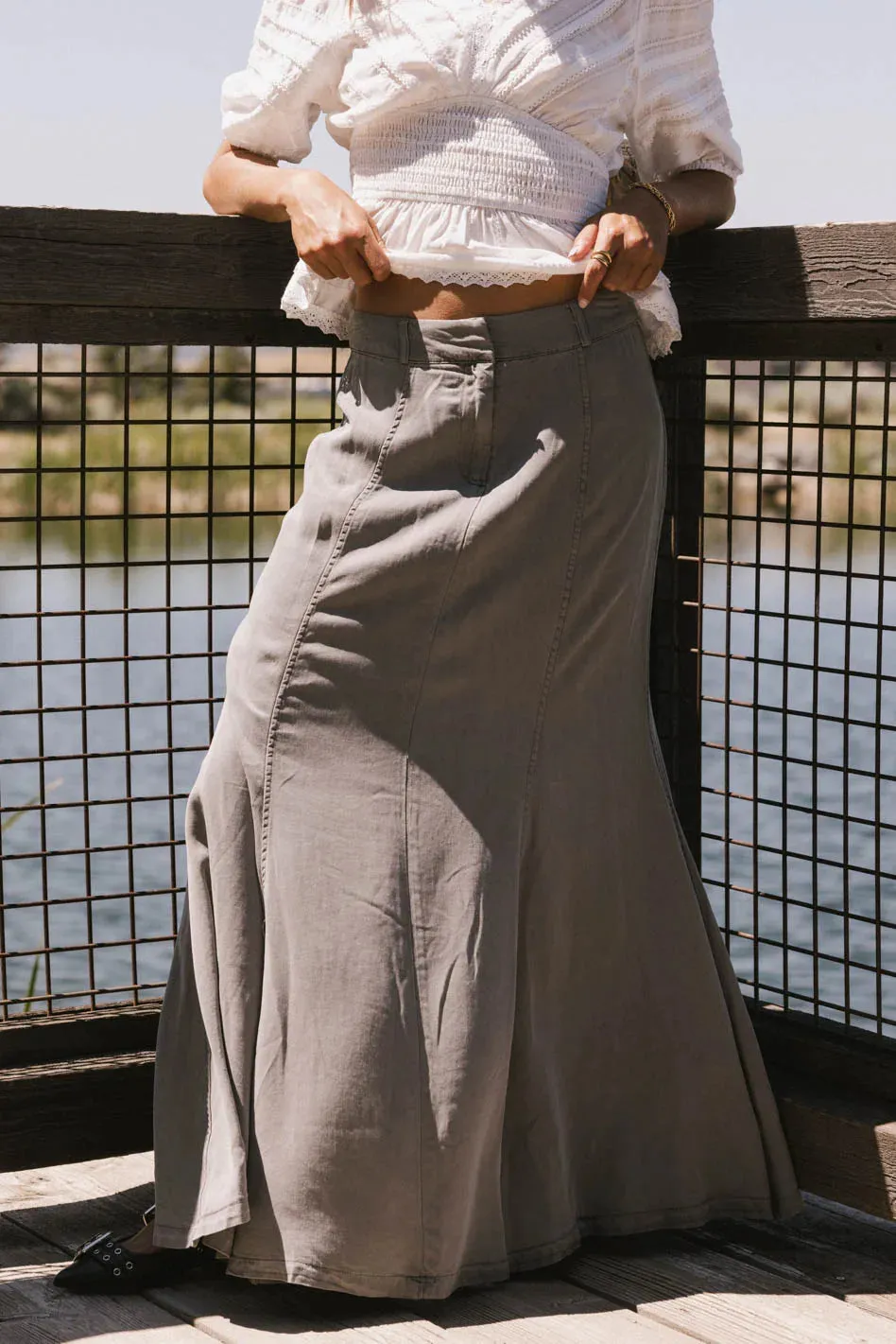 Sunny Maxi Skirt in Grey - FINAL SALE sold by bohme product image thumbnail 2