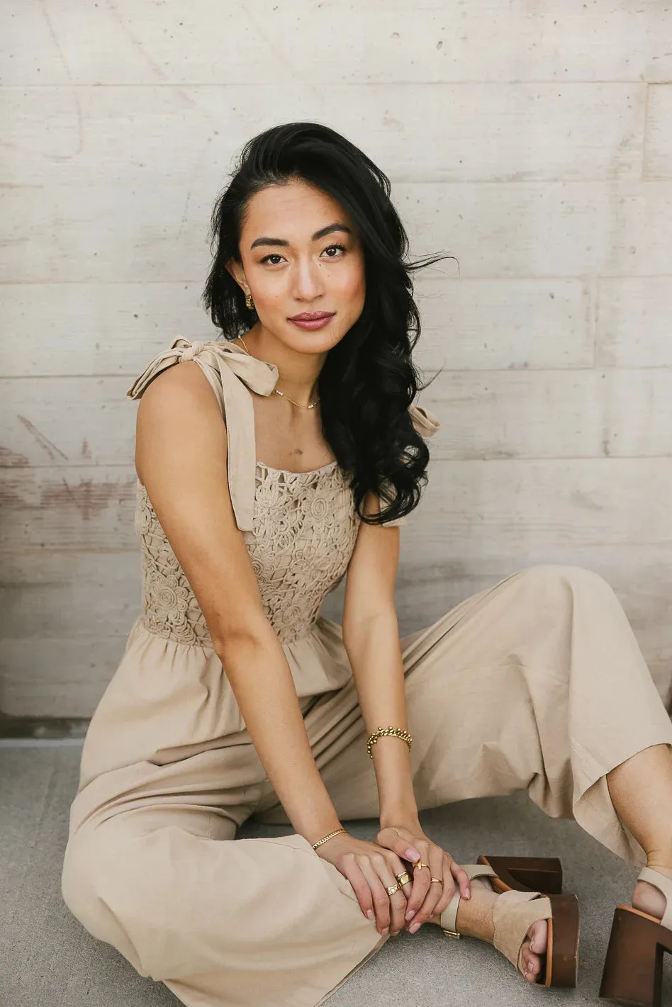 Kaia Crocheted Jumpsuit in Latte - FINAL SALE sold by bohme product image thumbnail 4