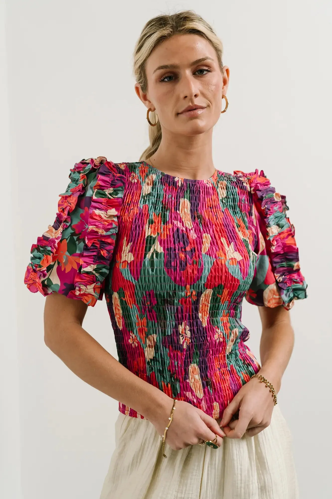 Lena Smocked Blouse - FINAL SALE sold by bohme product image thumbnail 5