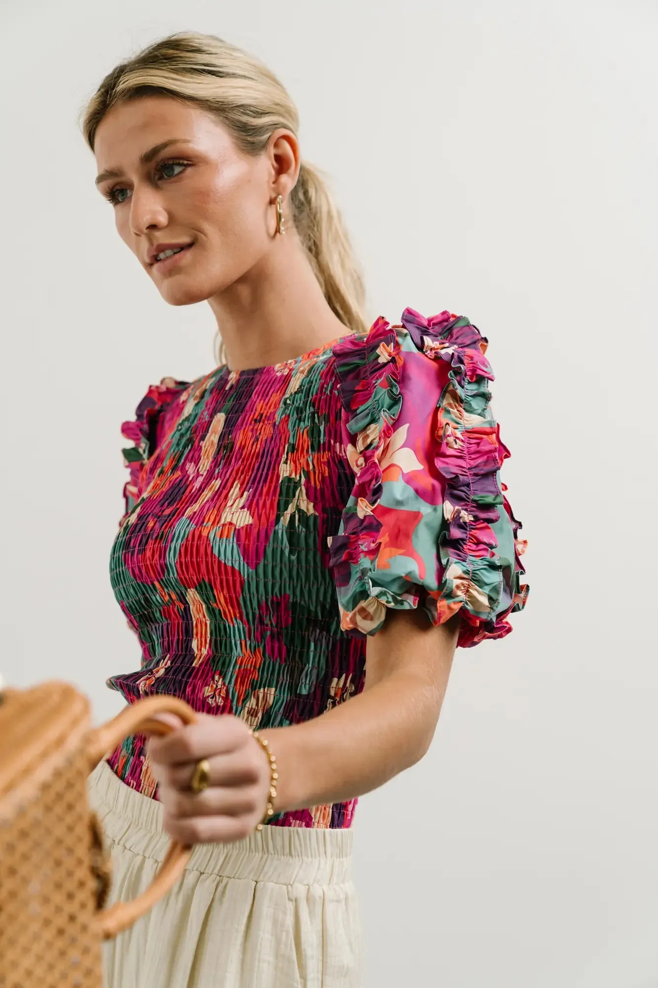 Lena Smocked Blouse - FINAL SALE sold by bohme