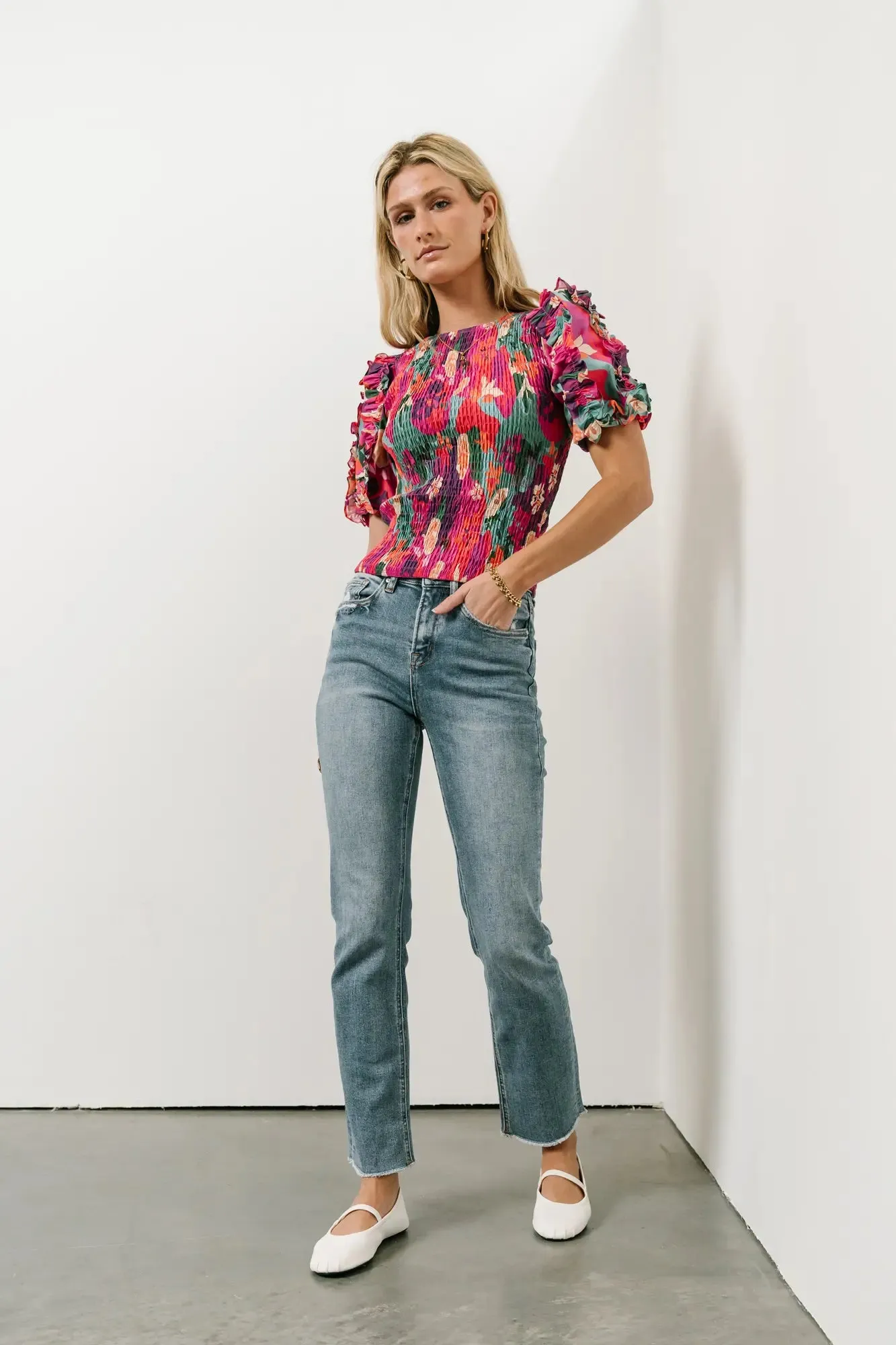 Lena Smocked Blouse - FINAL SALE sold by bohme product image thumbnail 2