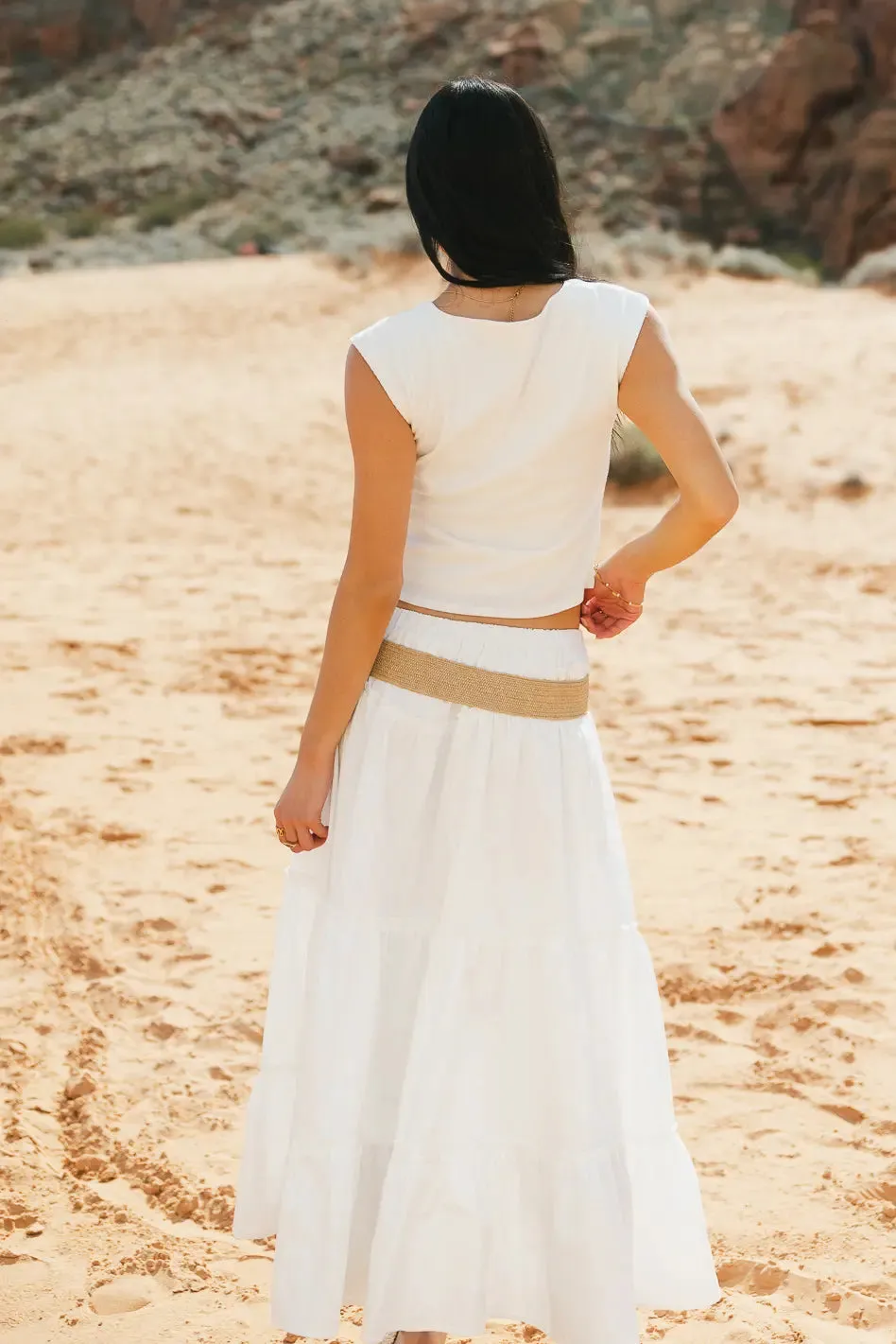 Aella Ribbed Top in White - FINAL SALE sold by bohme product image thumbnail 3