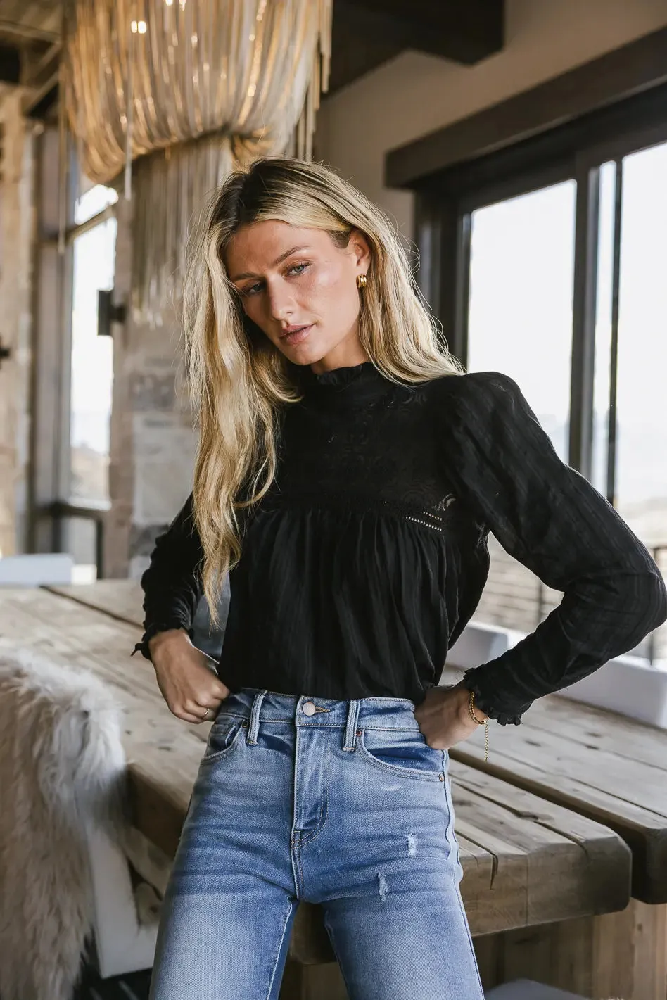 Anahi Lace Top in Black - FINAL SALE sold by bohme