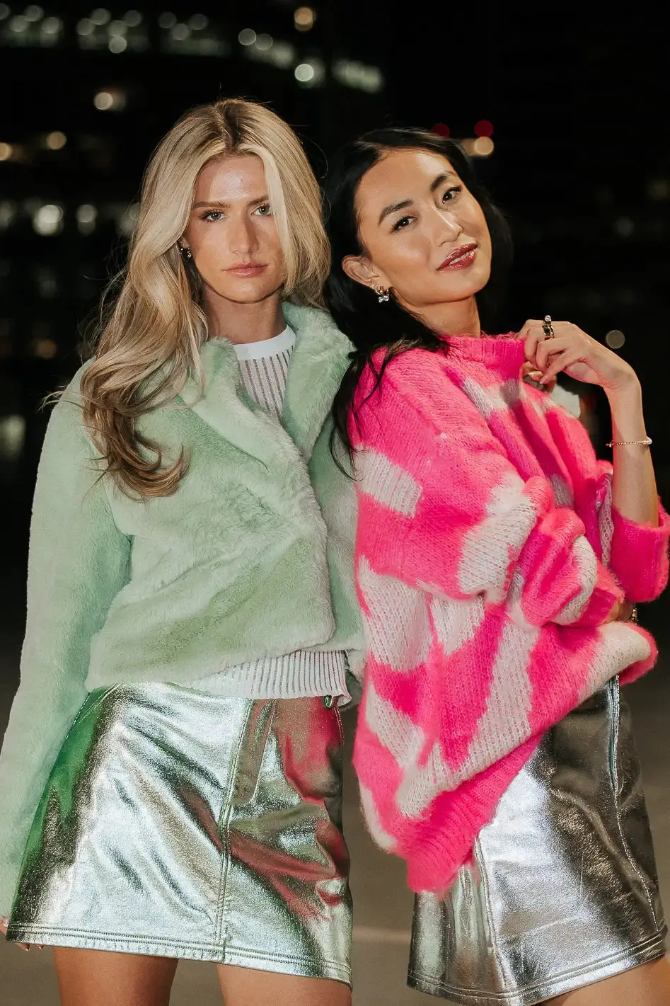 Up All Night Faux Fur Jacket in Sage - FINAL SALE sold by bohme product image thumbnail 3