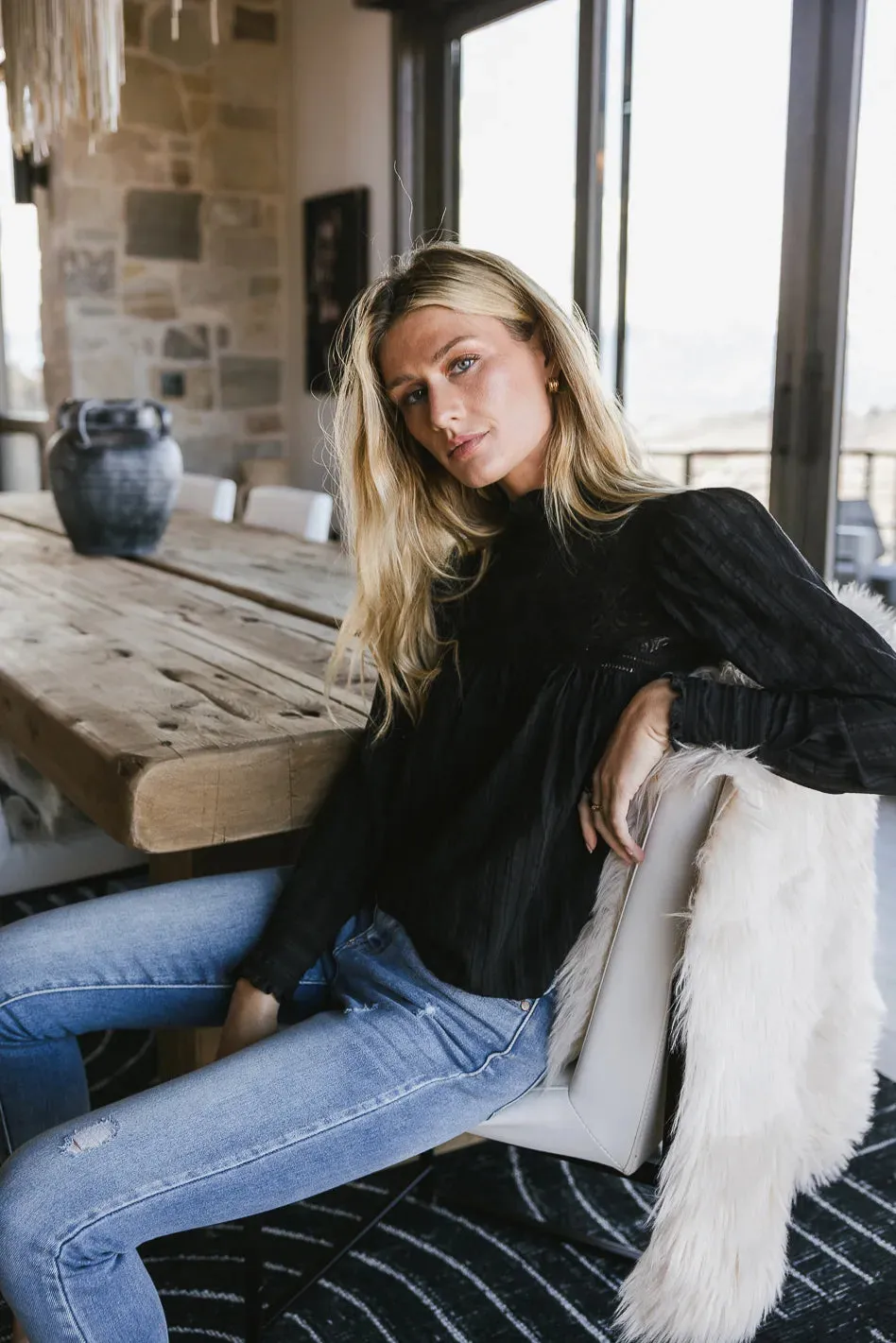 Anahi Lace Top in Black - FINAL SALE sold by bohme product image thumbnail 2