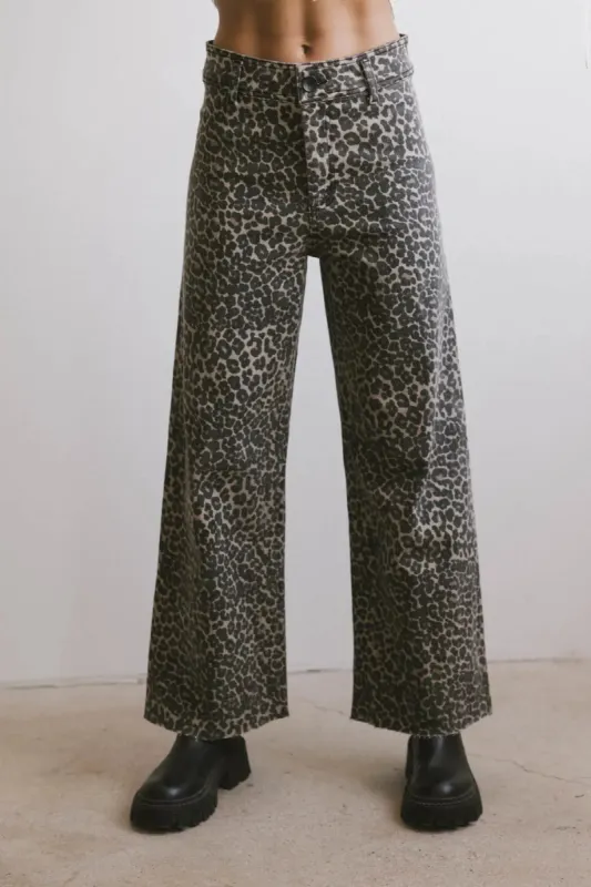 Kortnee Leopard Print Jeans sold by bohme