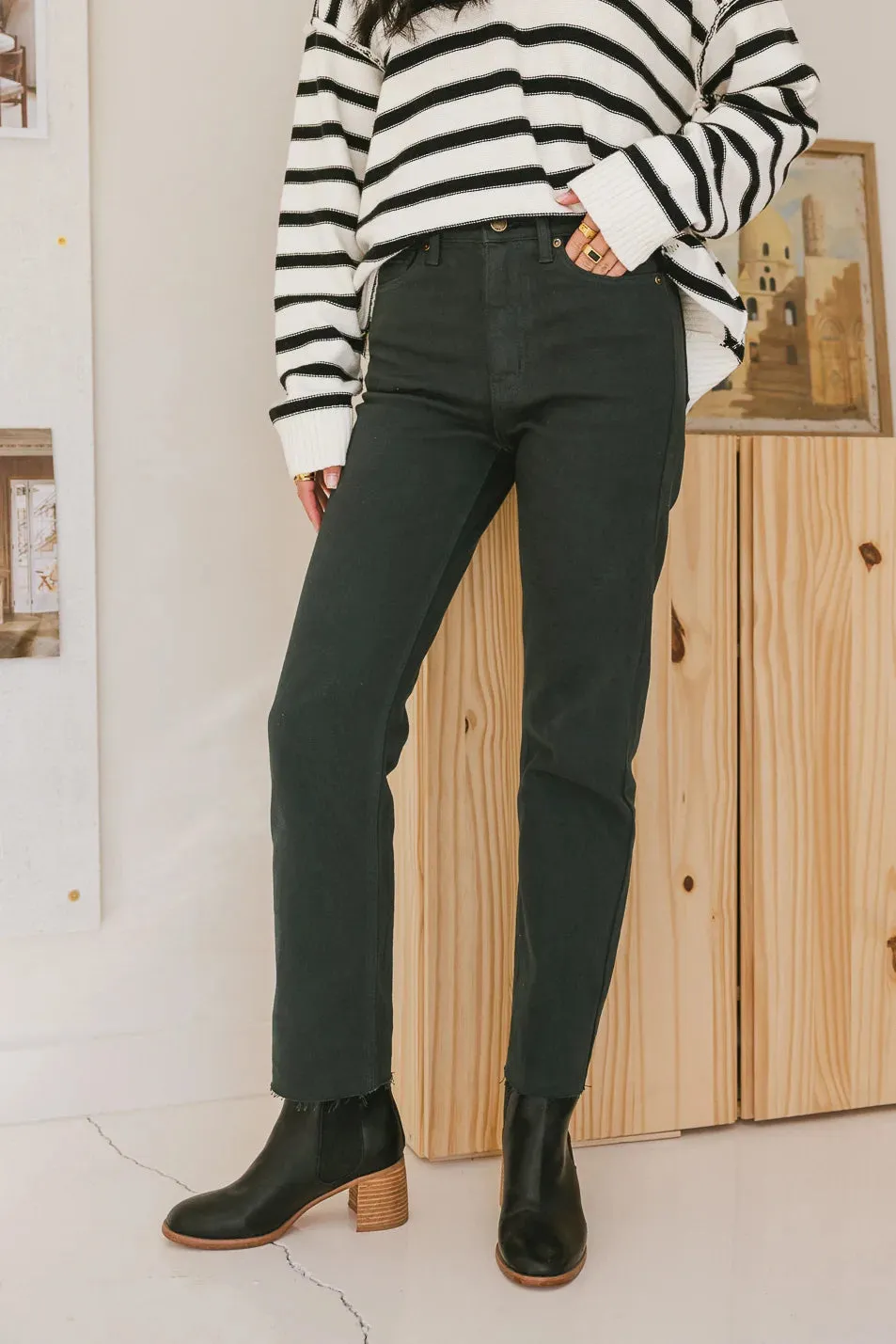 Amara Straight Leg Jeans in Emerald - FINAL SALE sold by bohme