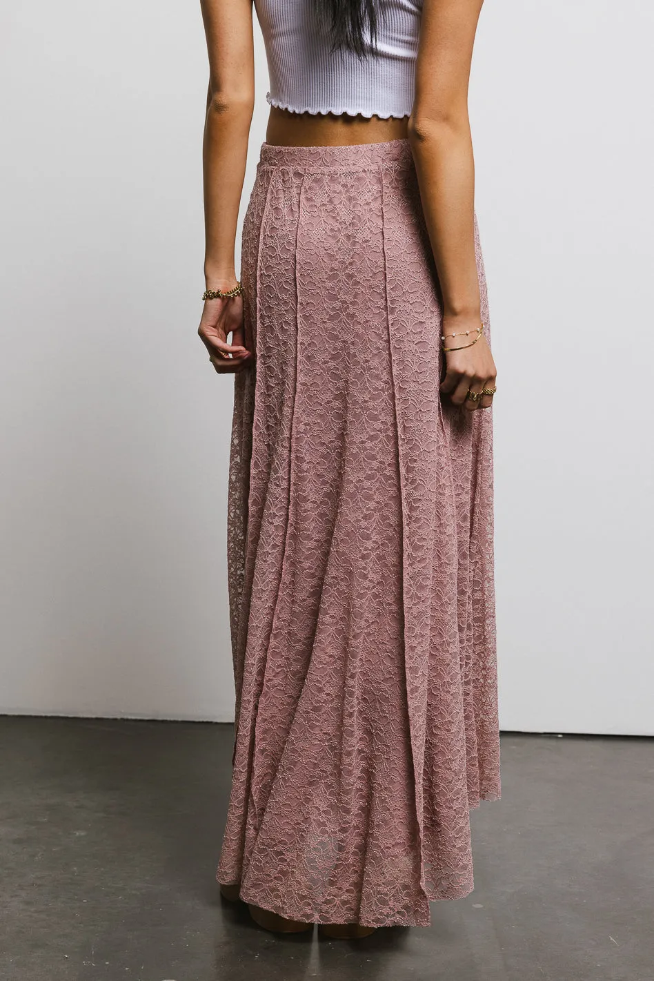 Eliza Lace Skirt in Rose - FINAL SALE sold by bohme product image thumbnail 5