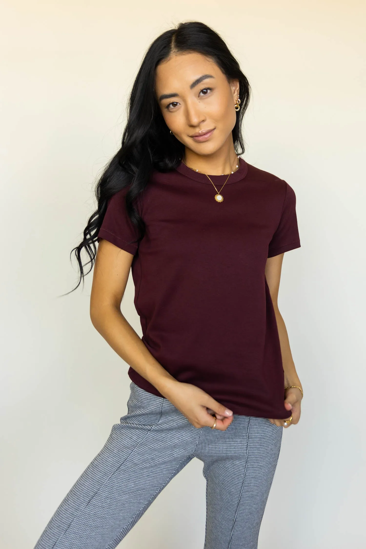 Mckenna T-Shirt in Burgundy - FINAL SALE sold by bohme product image thumbnail 5