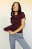 Mckenna T-Shirt in Burgundy - FINAL SALE sold by bohme