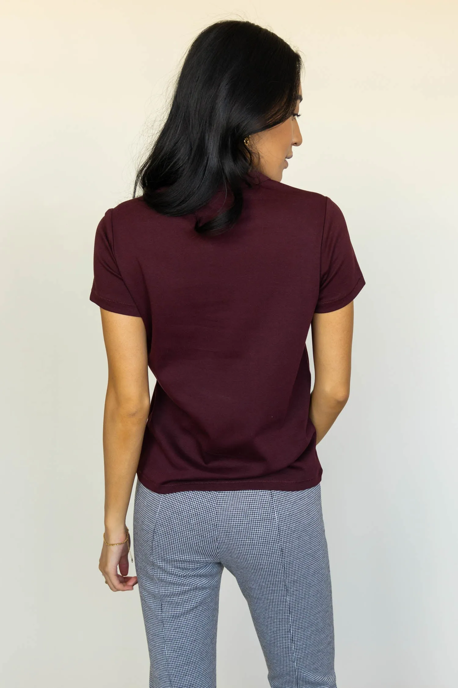 Mckenna T-Shirt in Burgundy - FINAL SALE sold by bohme product image thumbnail 3