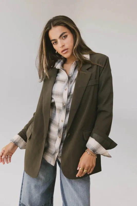 Crystal Blazer in Olive - FINAL SALE sold by bohme