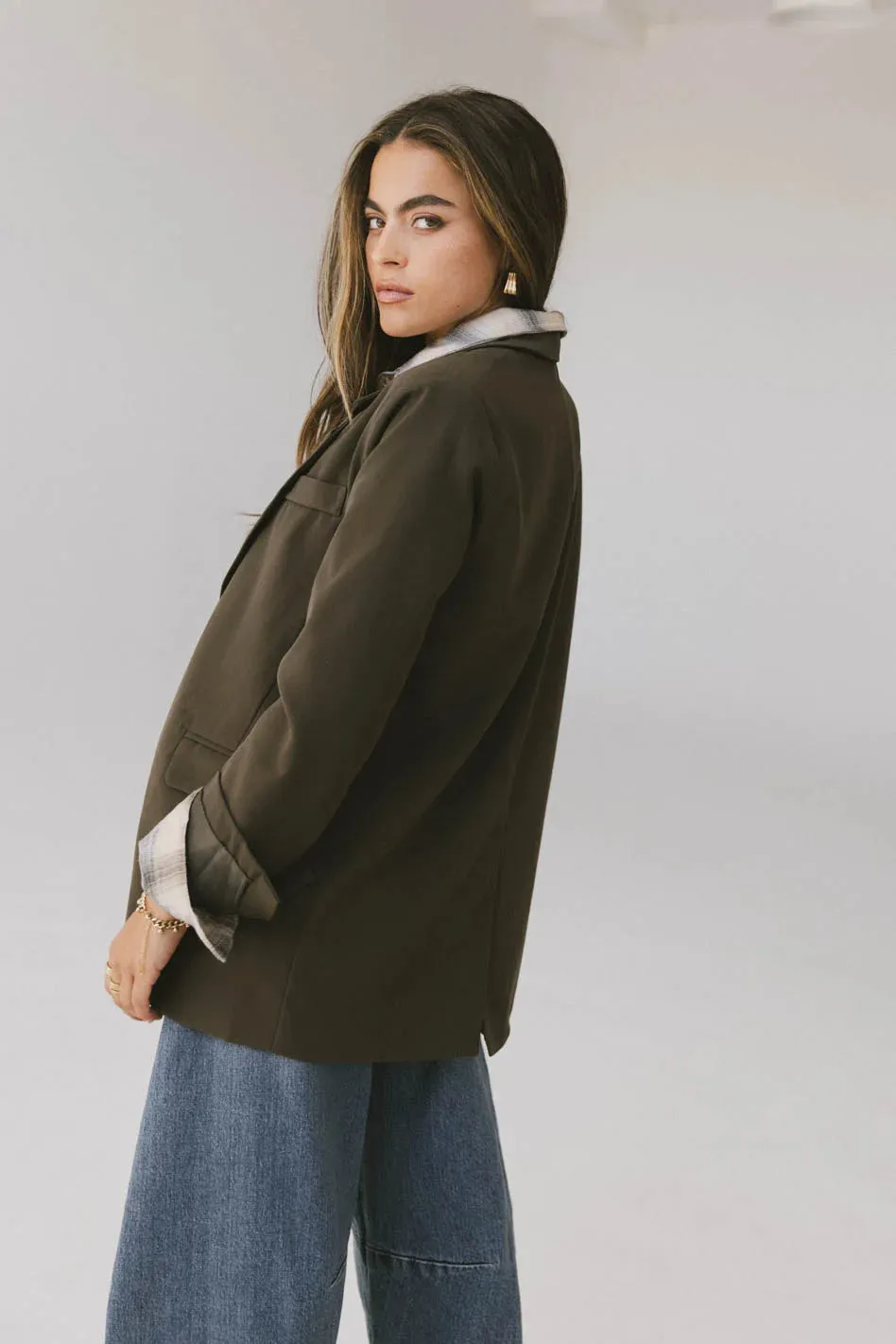 Crystal Blazer in Olive - FINAL SALE sold by bohme product image thumbnail 2