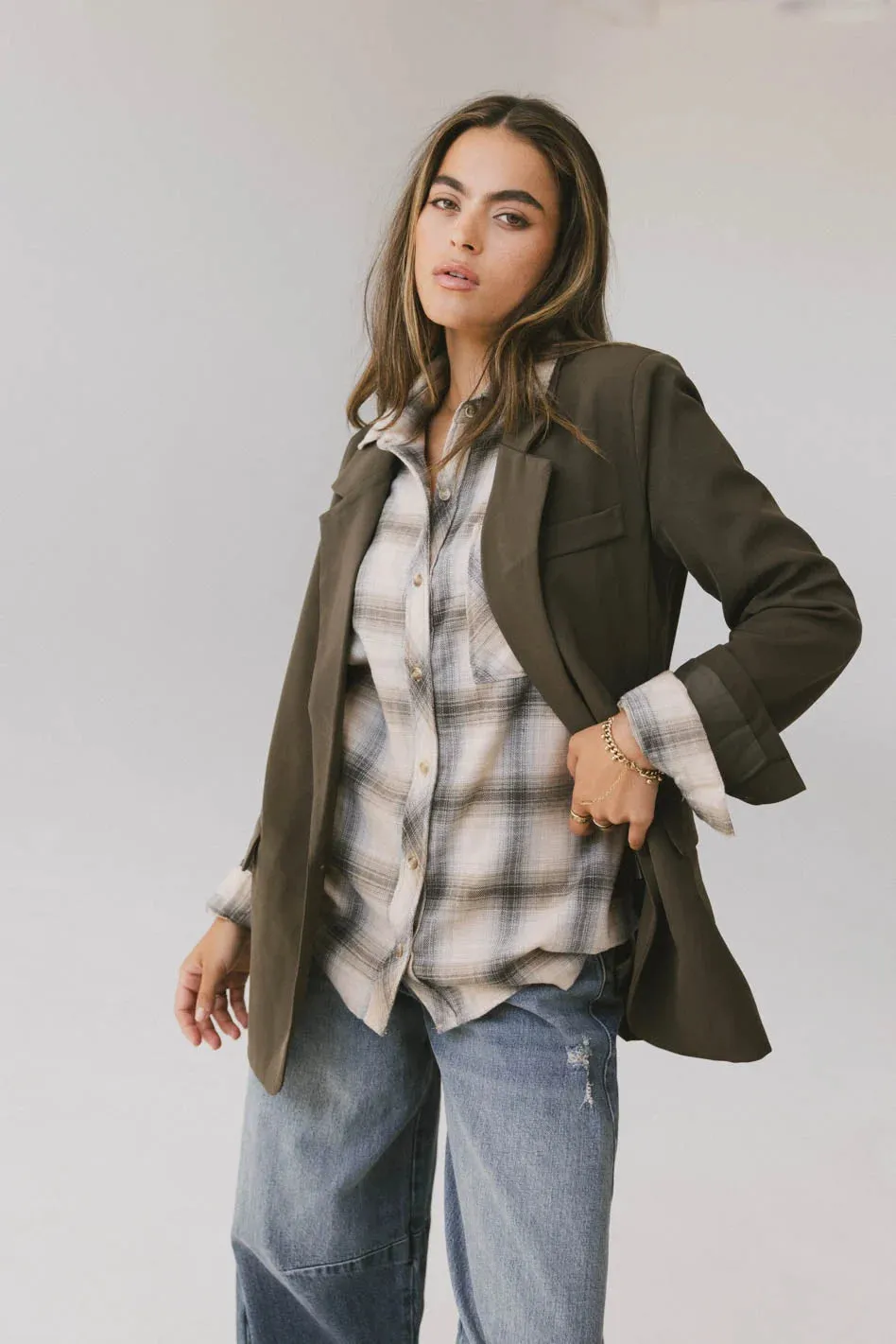 Crystal Blazer in Olive - FINAL SALE sold by bohme product image thumbnail 4