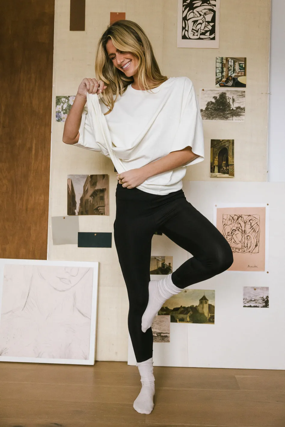 Lily Oversized T-Shirt in Cream - FINAL SALE sold by bohme