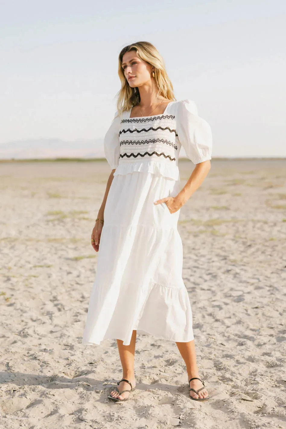 Sinead Smocked Back Midi Dress - FINAL SALE sold by bohme