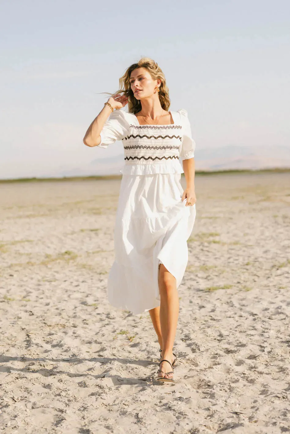 Sinead Smocked Back Midi Dress - FINAL SALE sold by bohme product image thumbnail 2