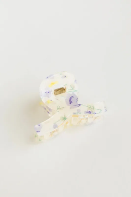 Floral Claw Clip in Lavender sold by bohme
