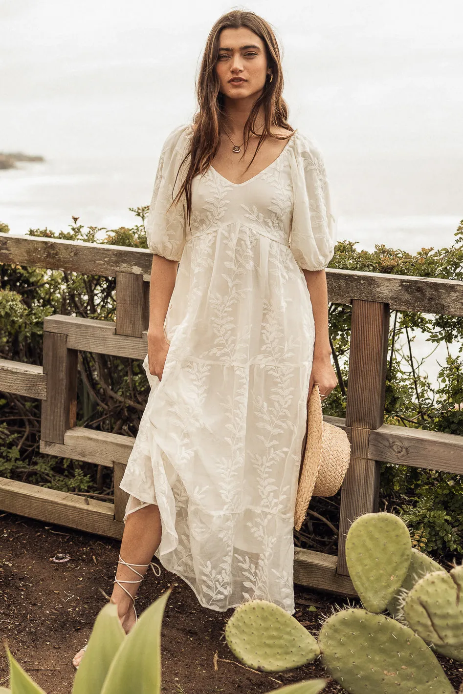 Kay Embroidered Dress in Ivory - FINAL SALE sold by bohme product image thumbnail 3
