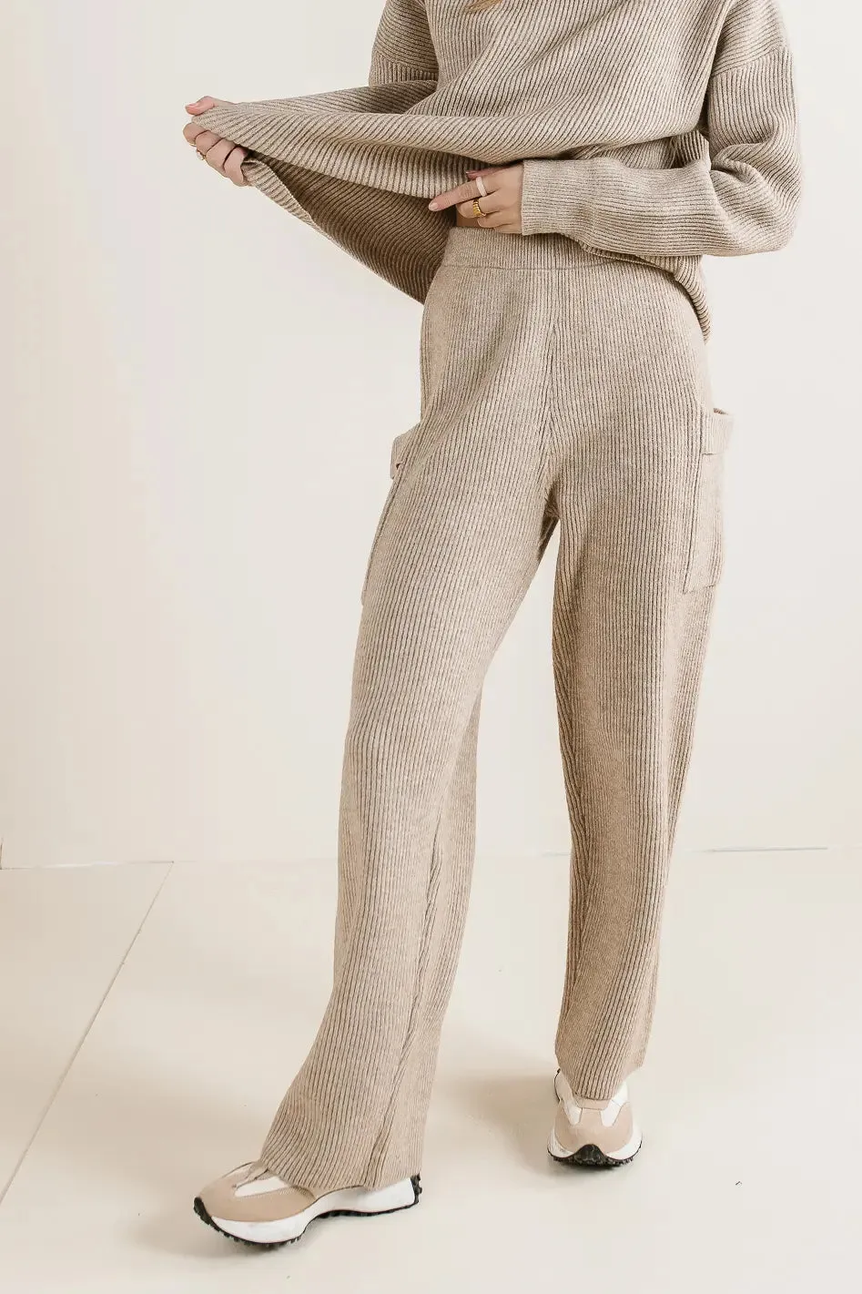 Jaya Knit Pants in Sand - FINAL SALE sold by bohme