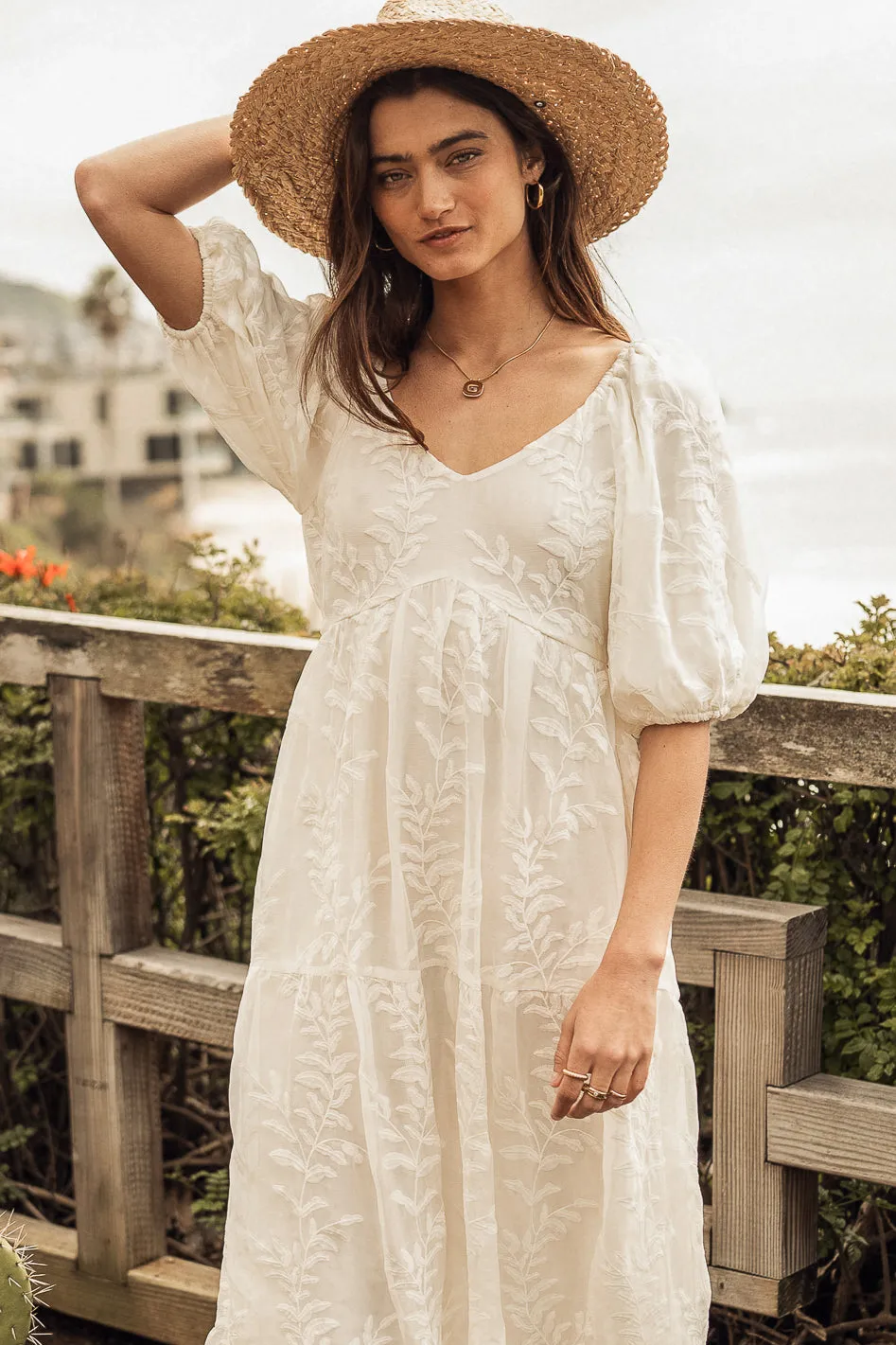Kay Embroidered Dress in Ivory - FINAL SALE sold by bohme product image thumbnail 2