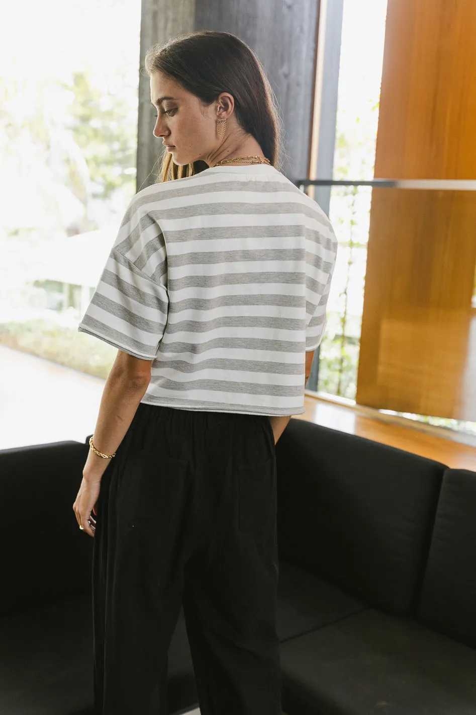 Felix Striped Top in Grey sold by bohme product image thumbnail 2