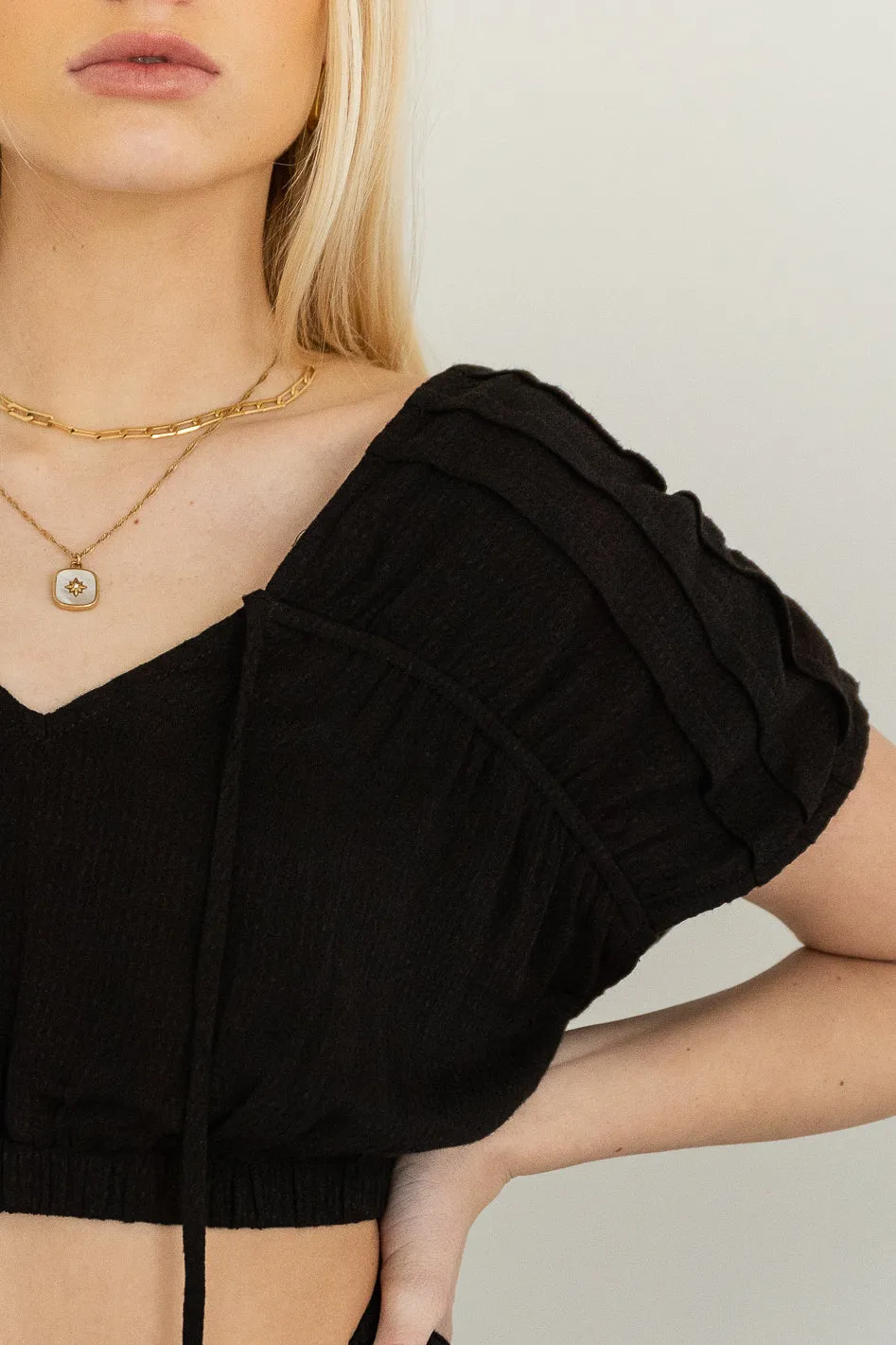 Korynne Crop Top in Black - FINAL SALE sold by bohme product image thumbnail 3