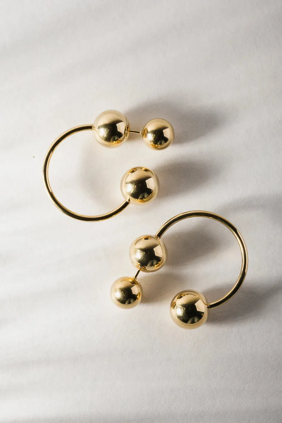 Double Sided Open Hoop Earrings - Tarnish Free - FINAL SALE sold by bohme product image thumbnail 2