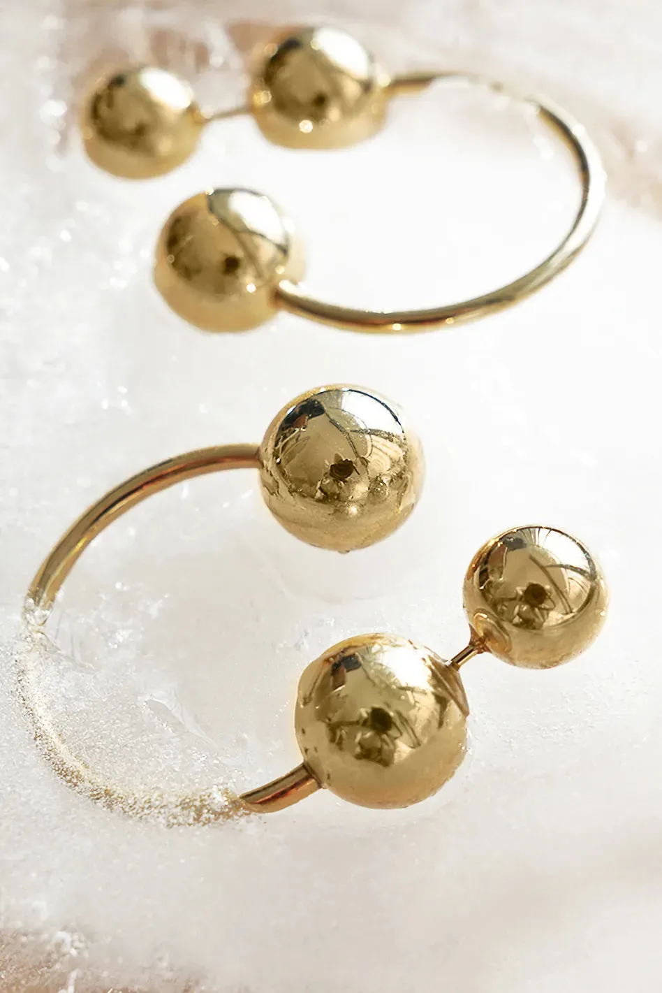 Double Sided Open Hoop Earrings - Tarnish Free - FINAL SALE sold by bohme