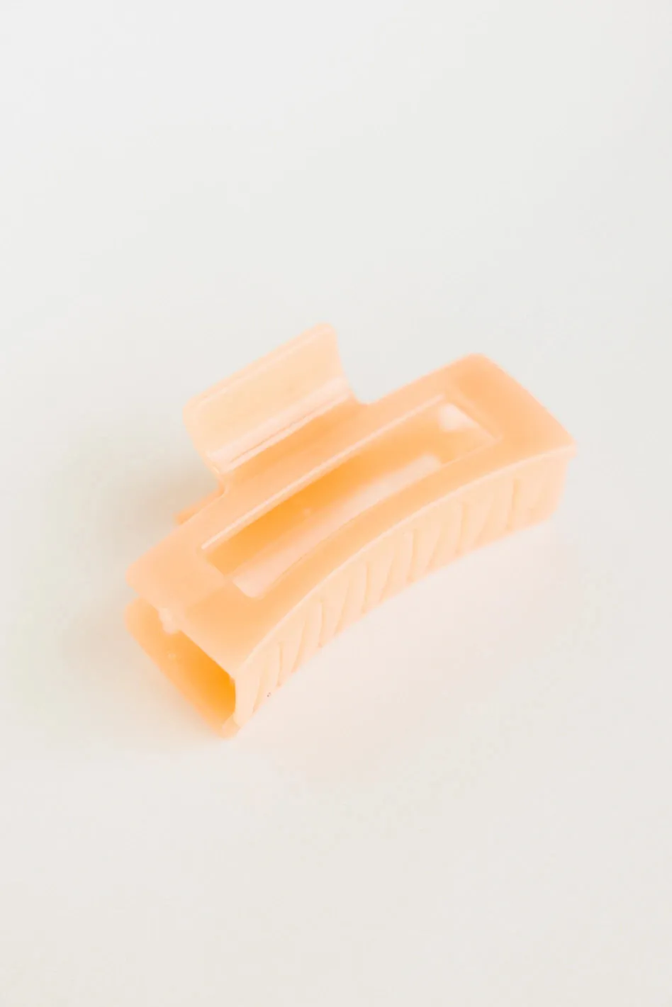 Translucent Rectangle Claw Clip in Peach sold by bohme product image thumbnail 2