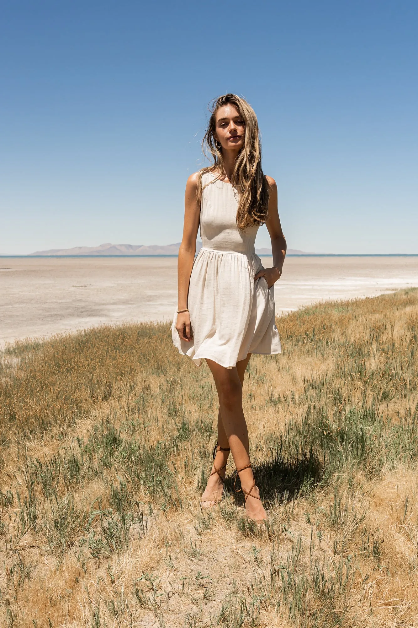 Waverly Mini Dress in Natural - FINAL SALE sold by bohme product image thumbnail 2