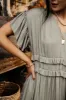 Willa Ruffle Dress in Sage - FINAL SALE sold by bohme