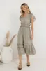 Willa Ruffle Dress in Sage - FINAL SALE sold by bohme