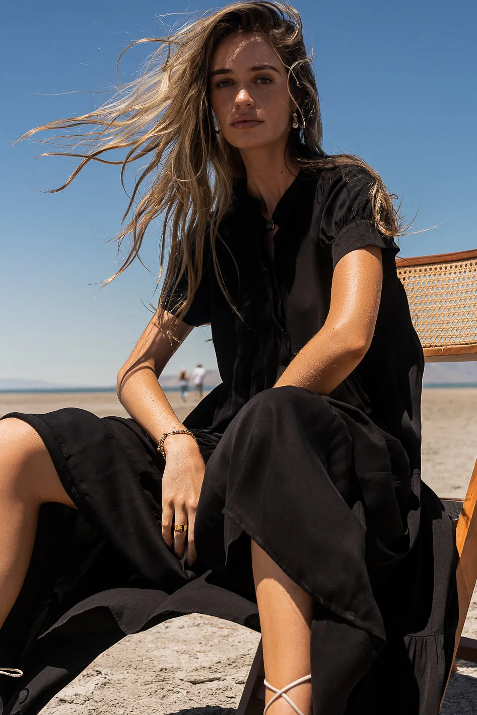 Amanda Tiered Dress in Black - FINAL SALE sold by bohme product image thumbnail 2