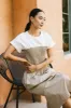 Florence Smocked Midi Dress in Taupe - FINAL SALE sold by bohme