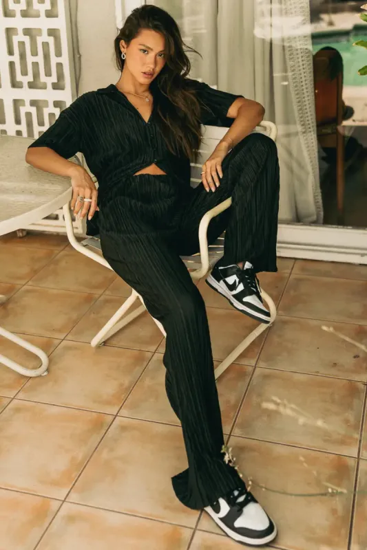 Clara Ribbed Pants in Black - FINAL SALE sold by bohme