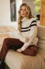 Amara Straight Leg Jeans in Burgundy - FINAL SALE sold by bohme