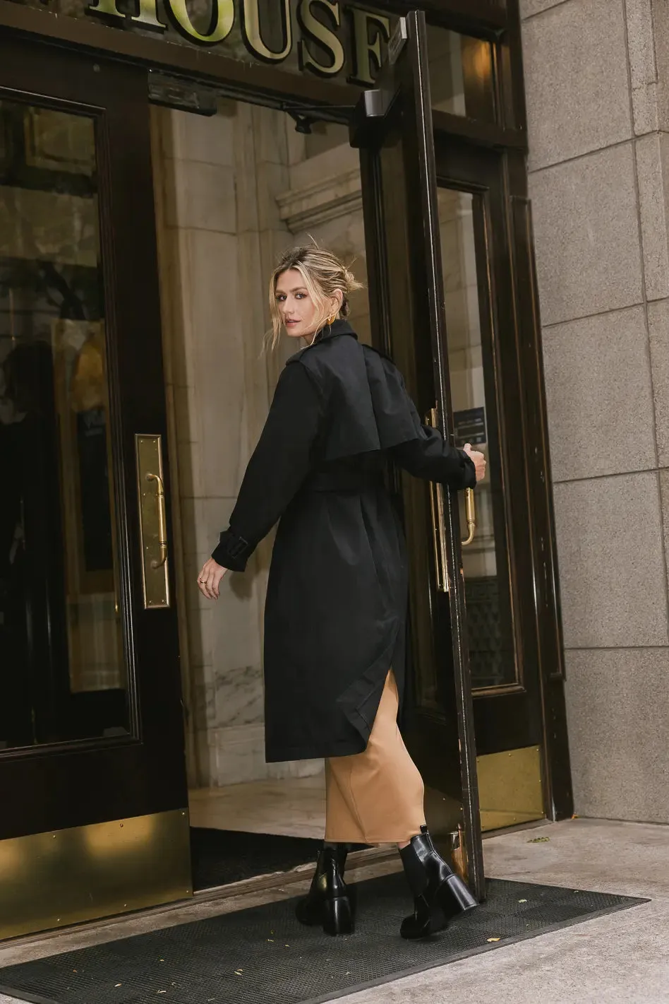 Rachel Trench Coat in Black - FINAL SALE sold by bohme product image thumbnail 4